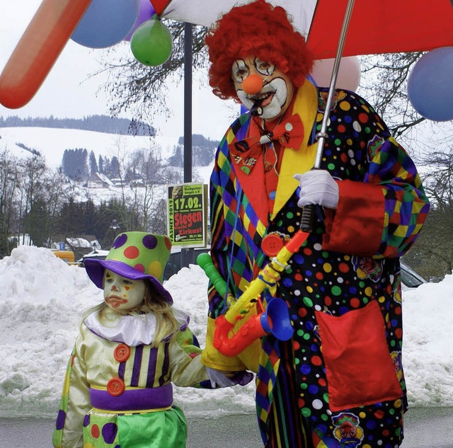 Schon seit 25 Jahren fhrt Heinz Krne...Kinderumzug in St. Peter als Clown an.  | Foto: Christian John
