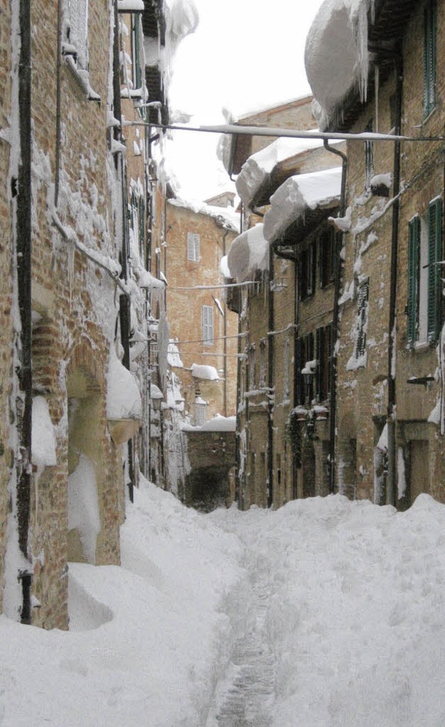 Schnee in der engen Stadtmitte  | Foto: Gianfranco Gobbini