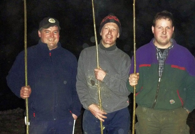 Die Sieger beim Bllener Scheibenfeuer...s) und 3. Platz Robert Keller (links)   | Foto: Wehrle