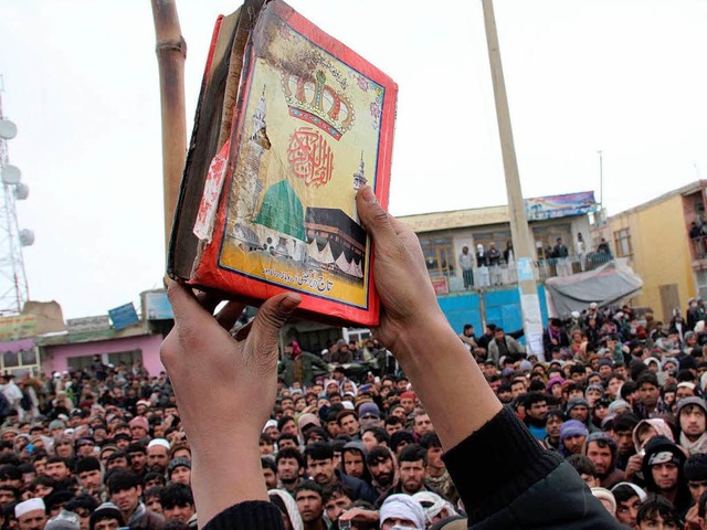 Proteste nach Koranverbrennung in Afghanistan.  | Foto: dpa