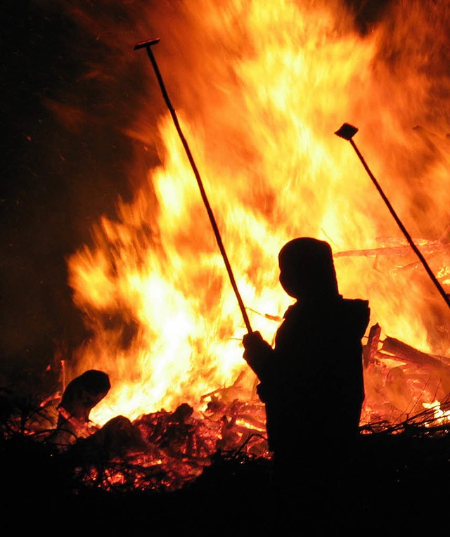 Nach Fasnacht brennen wieder berall  die groen Feuer.   | Foto: Archiv: Schtz