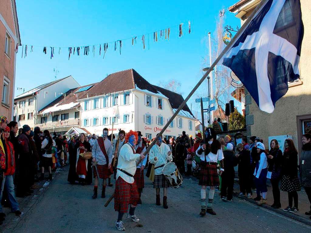 Schottische Krieger: Die Gruppe um Patrick Oschwald lie Braveheart als Held der Leinwand aufleben.