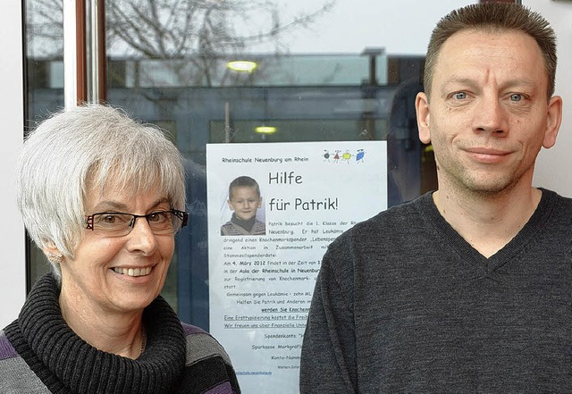 Michaela Mnch und Helmut Reinholz org...sse der Neuenburger Rheinschule geht.   | Foto: Drescher