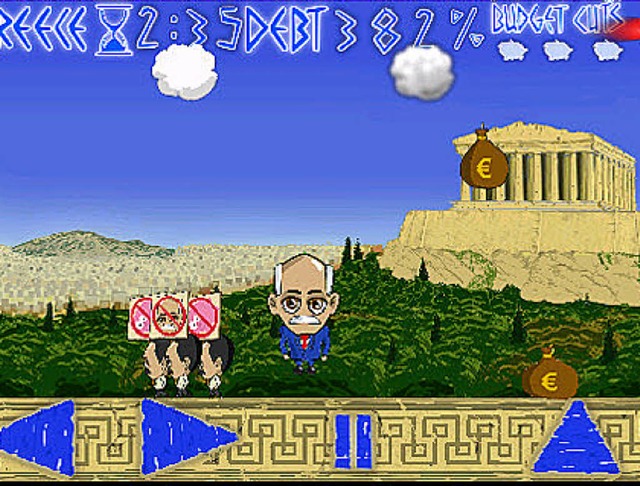 Save Greece Videospiel von Peter Engelbracht  | Foto: Screenshot Engelbrecht