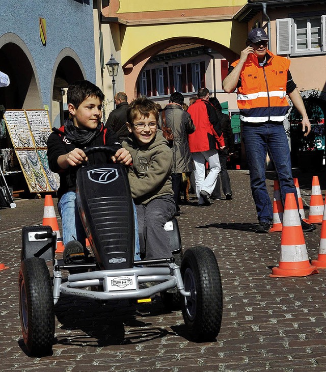 Aktionen bei Drive scheint diesen beiden Jungs Spa zu machen.  | Foto: ARCHIVFOTO: MERKLE