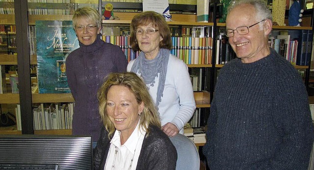 Freuen sich ber die neue Software in ... Schfer,  Helga Kurth und Ueli Joss.   | Foto: Ilona Seifermann