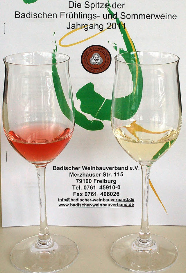 Der Badische Weinbauverband hat die besten Frhlings- und Sommerweine prmiert.  | Foto: gerold zink