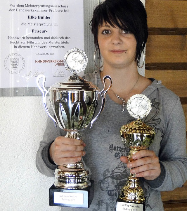 Doppelsieg mit Langhaar und Schminke: ...ler-Cup in Todtnau gleich zweimal  ab.  | Foto: Frank