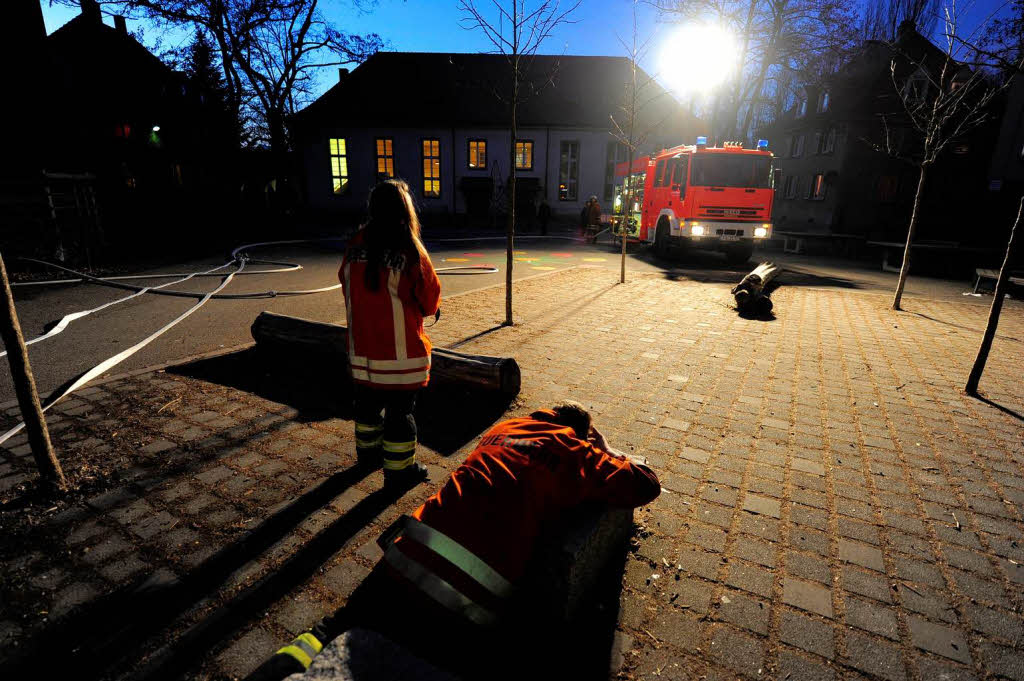 bung der Jugendfeuerwehr Rieselfeld an der Pestalozzi-Realschule in Freiburg.