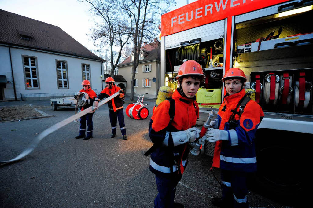 bung der Jugendfeuerwehr Rieselfeld an der Pestalozzi-Realschule in Freiburg.