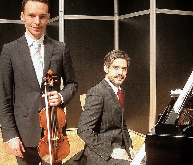 Legten in Wehr einen Parforceritt ber... (Geige) und Jos Gallardo (Klavier).   | Foto: Roswitha Frey