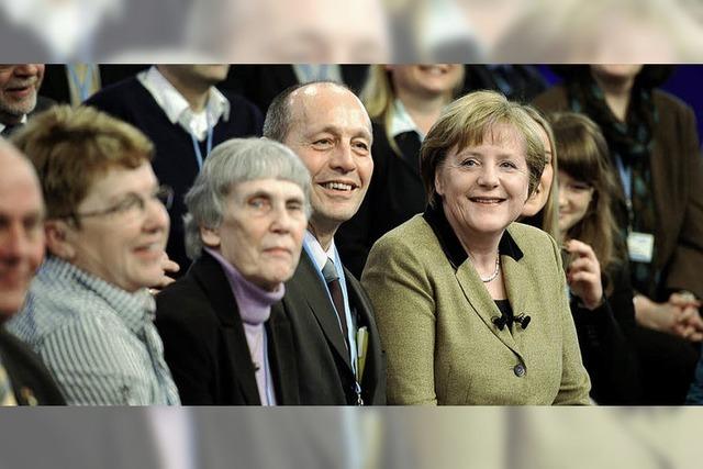 Merkel ldt in Erfurt Brger zum Gesprch