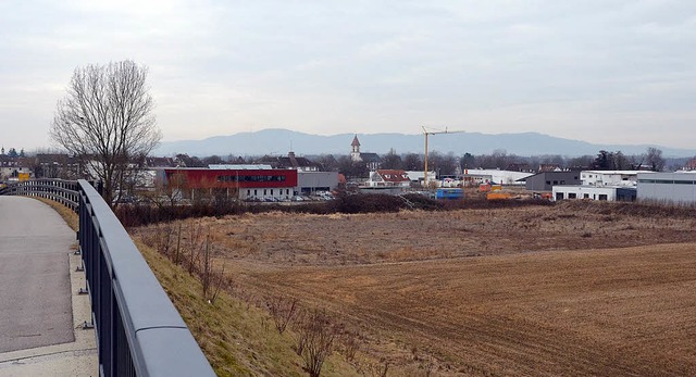 Zwischen Rheintalbahn (im Vordergrund)...h weitere Industriebetriebe ansiedeln.  | Foto: Marius Alexander