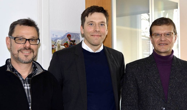 Die Kantoren Rainer Marbach, Christoph Bogon und  Herbert Deininger (von links)   | Foto: Nikolaus Trenz