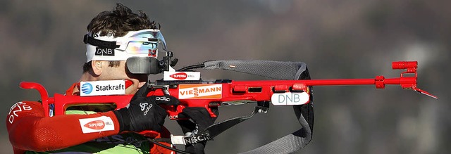 Ole Einar Bjrndalen musste in die Str...einen Fehler an der Schieanlage gab.   | Foto: dapd