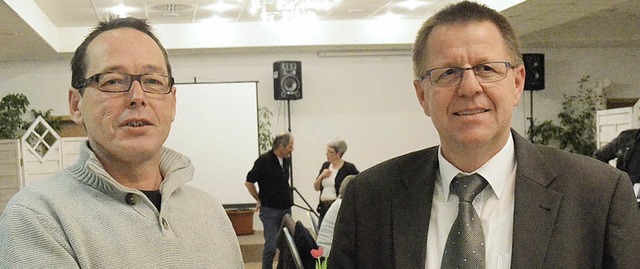 Dieter Wild (rechts) und Andreas Baumg...rsitzender des Stadtsportausschusses.   | Foto: Peter Gerigk