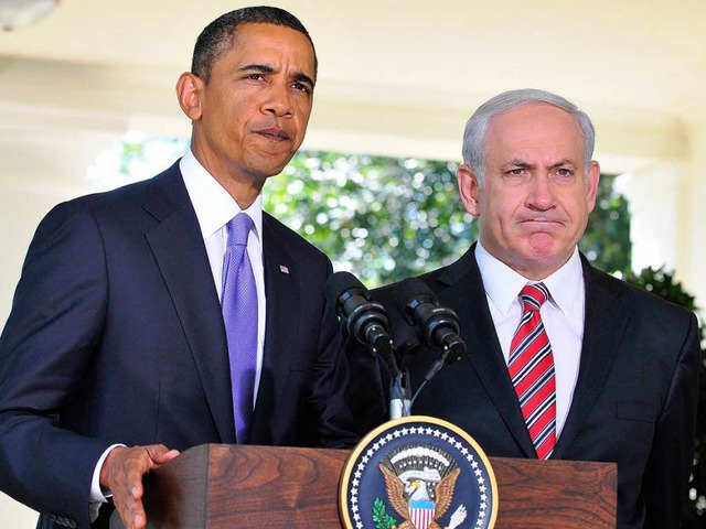 US-Prsident Barack Obama und der isra...konferenz im Weien Haus, Archivbild).  | Foto: dpa