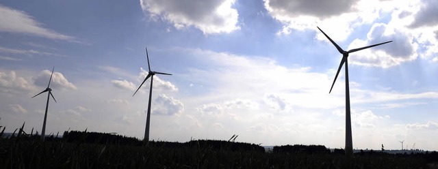 Einst als Landschaftsspargel verschrie...e Energie erwnscht: Windkraftanlagen   | Foto: DAPD