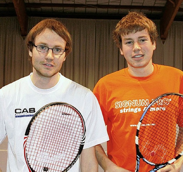 Meister Klaus Jank (links) und Finalist Patrick Steinmetz (beide TC Schnberg)   | Foto: Weschle