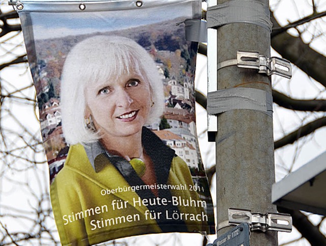 Seit einem Jahr hngt das Plakat.  | Foto: Trenz