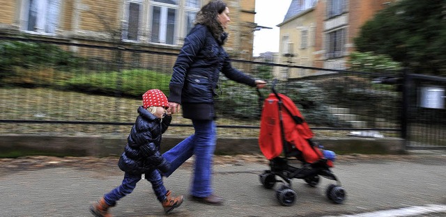 Egal wie das Mutter-Kinder-Gespann zur...217;s beim Bringen bei fast allen zu.   | Foto: Rita Eggstein