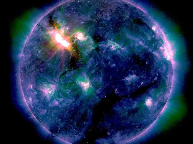 Aufnahme der jngsten Sonneneruption  | Foto: SOHO/ESA&amp;NASA/dpa