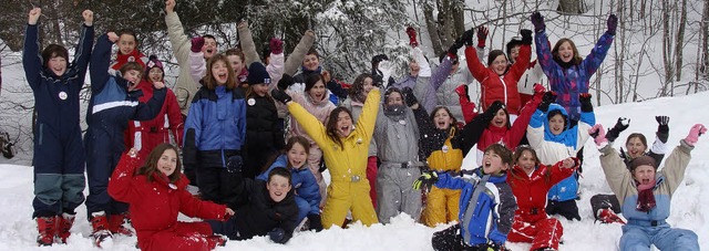 Riesigen Spa hatten die Jugendlichen ...h das Skifahren ausprobieren durften.   | Foto: Heller