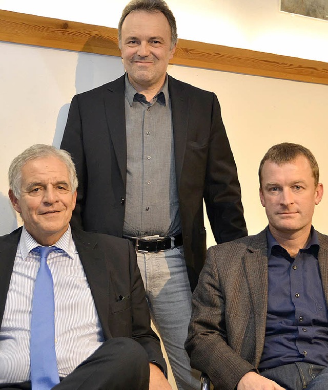 Rainer Stickelberger, Josha Frey, Ulrich Lusche (von links).   | Foto: Michael Baas