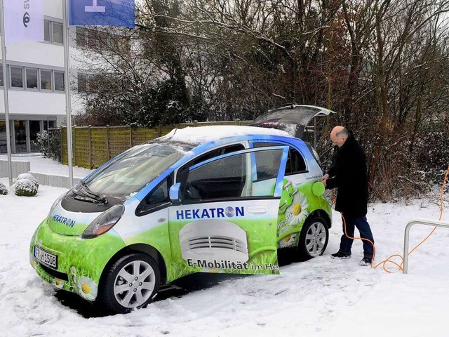 E-Auto bei Hekatron.  | Foto: Thomas Kunz