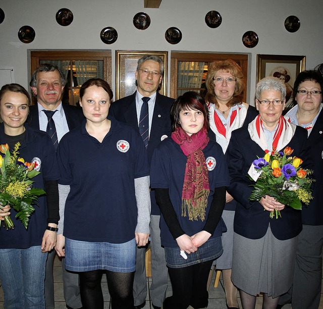 Ehrungen beim DRK in Grafenhausen (von...a Egge, Anita Gampp und Birgit Isele.   | Foto: Luisa Denz