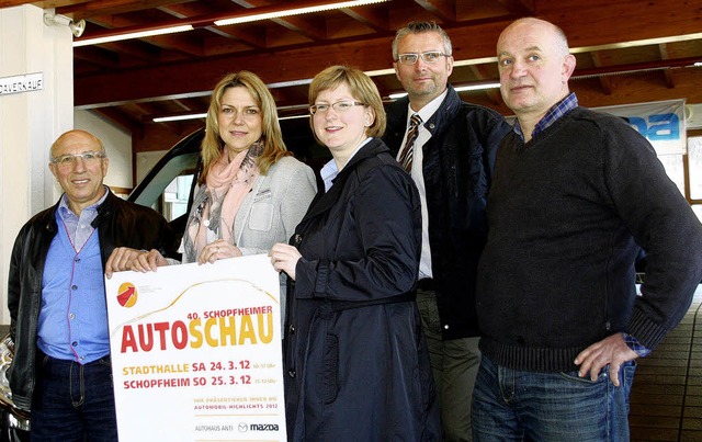 Sie sind an der 40. Autoschau in Schop...owski, Lars Reichert und  Peter Anti.   | Foto: Marlies Jung-Knoblich