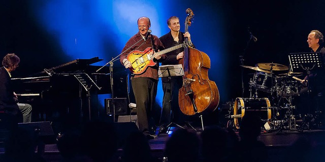 Tilmann Gnther, Norbert Gottschalk, G...n coolem Jazzfeeling auch gute Laune.   | Foto: Matthias Schadock