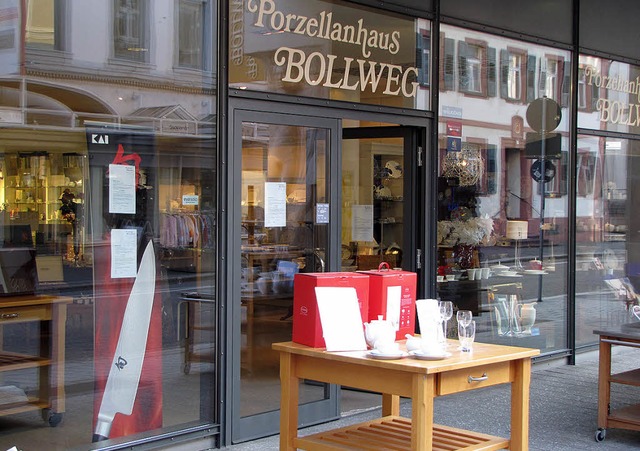 Das Porzellanhaus Bollweg gibt es nur noch kurze Zeit.   | Foto: Ehrentreich