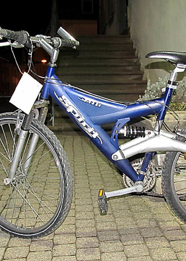 Die Polizei sucht den rechtmigen Besizer dieses Mountain-Bikes.  | Foto: Polizei