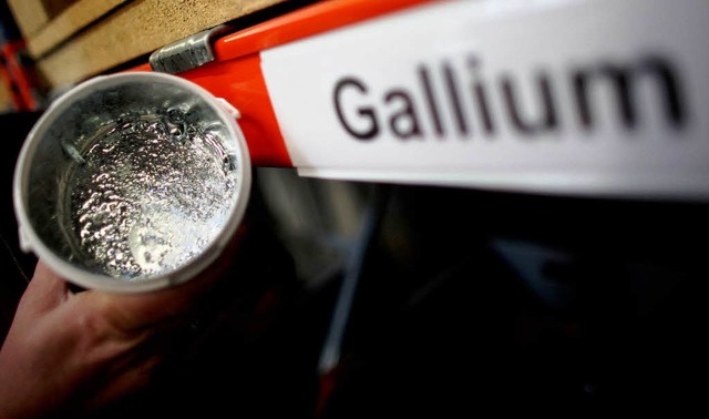 Seltene Erden und seltene Metalle sind...ommen &#8211; dazu zhlt etwa Gallium.  | Foto: dpa