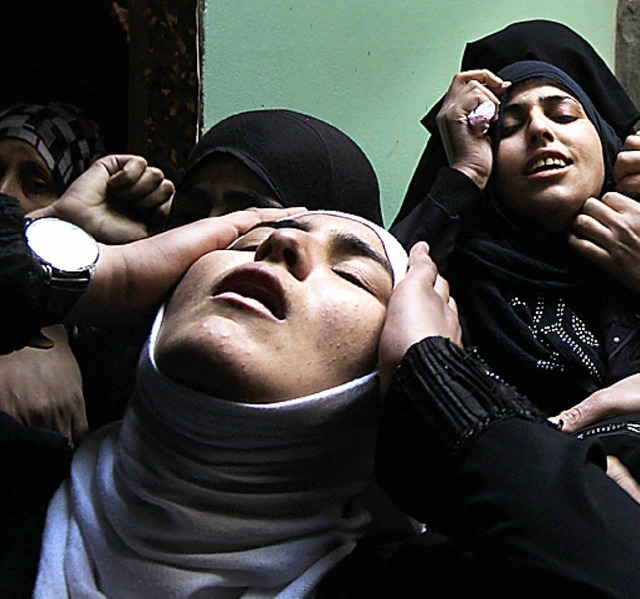 Trauernde Palstinenser   | Foto: AFP
