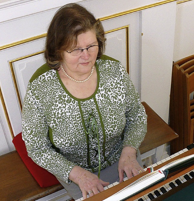 Doris Kurz an der Orgel   | Foto: Alfred Arbandt