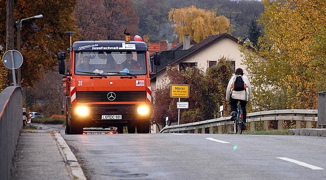 Radler, die in Mrkt die Autobahnbrck...brcke kommt, ist nach wie vor offen.   | Foto: Frey