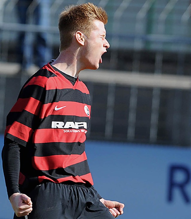 Will auch gegen Frankreich jubeln: Seb...erk von den A-Junioren des SC Freiburg  | Foto: schn