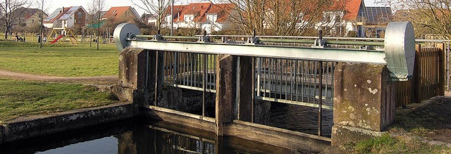 Wehr an der alten Elz im Brgerpark Altes Grn in Kenzingen.   | Foto: Ute Schler