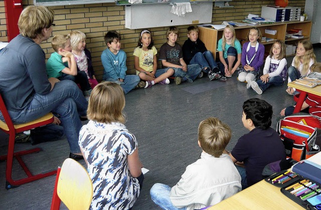 Klassenlehrerin Gisela Frank in  ihrer...in der Ringsheimer Karl Person-Schule   | Foto: Adelbert Mutz