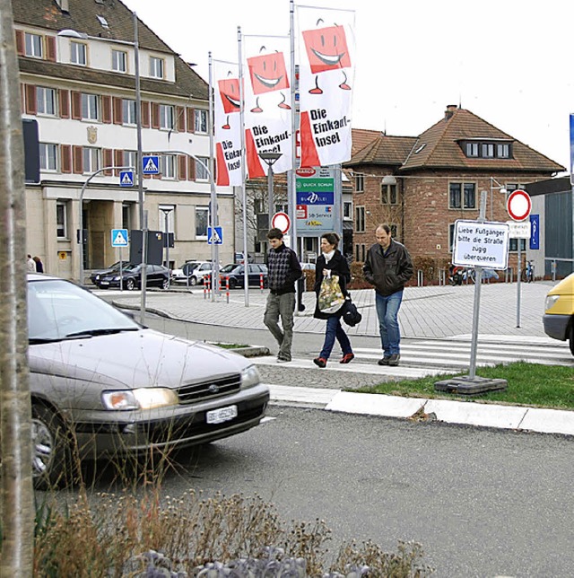 Am 1. April soll der Schlaufenkreisel fr Fugnger tabu sein.   | Foto: Frey