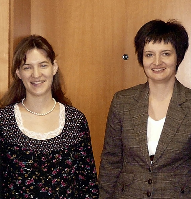 Silvia Wahl (rechts) wurde whrend der...eit von Christiane Stegnitz vertreten.  | Foto: zvg