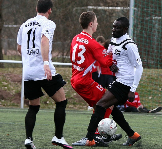 Zwei der aufflligsten Villinger Spiel...r von der Spielvereinigung Neckarelz.   | Foto: Dieter Reinhardt