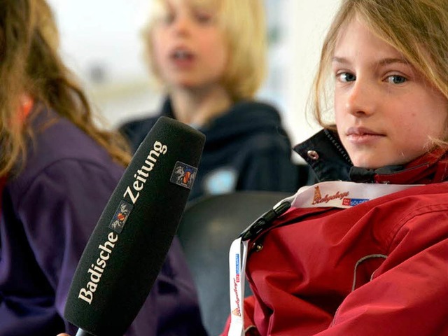 Zisch-Reporter der Tarodunumschule in Kirchzarten.  | Foto: Gina Kutkat