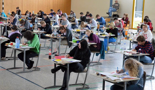 Whrend das schriftliche Abitur am Kan... Raum fr die schriftlichen Prfungen.  | Foto: Fillisch