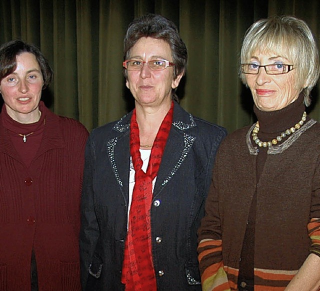 Sonja Kuder (Mitte) und  Anne Albiez (.... Links Schriftfhrerin Christina Ott.  | Foto: Winter