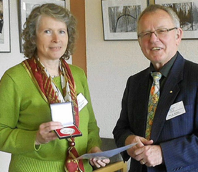 Heidi Reinbold erhlt in Freiamt vom L...  Wilhelm Siekmann-Medaille in Silber.  | Foto: PR
