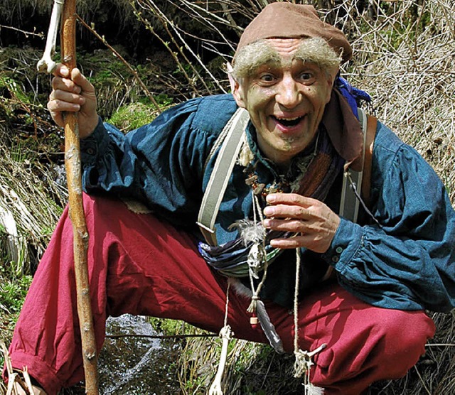 Erzhlt kindgerecht Geschichten vom Bergbau: Klaus Millmeier als Wurzelseppli   | Foto: Veranstalter