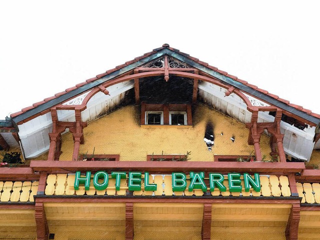 Zerstrt &#8211; das Hotel Bren in Titisee.  | Foto: Dominic Rock